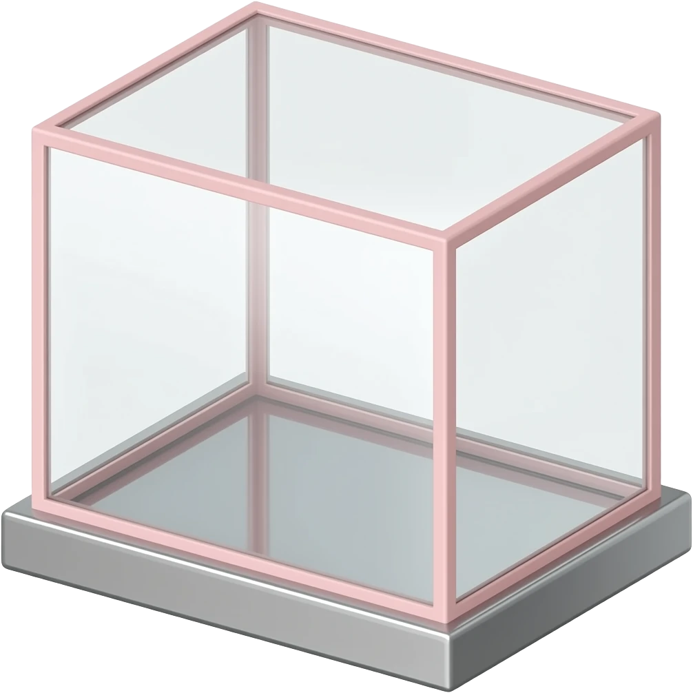 glass case with pink edging emoji