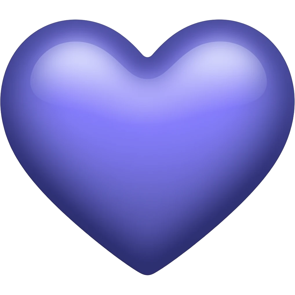 Blue-violet heart emoji emoji