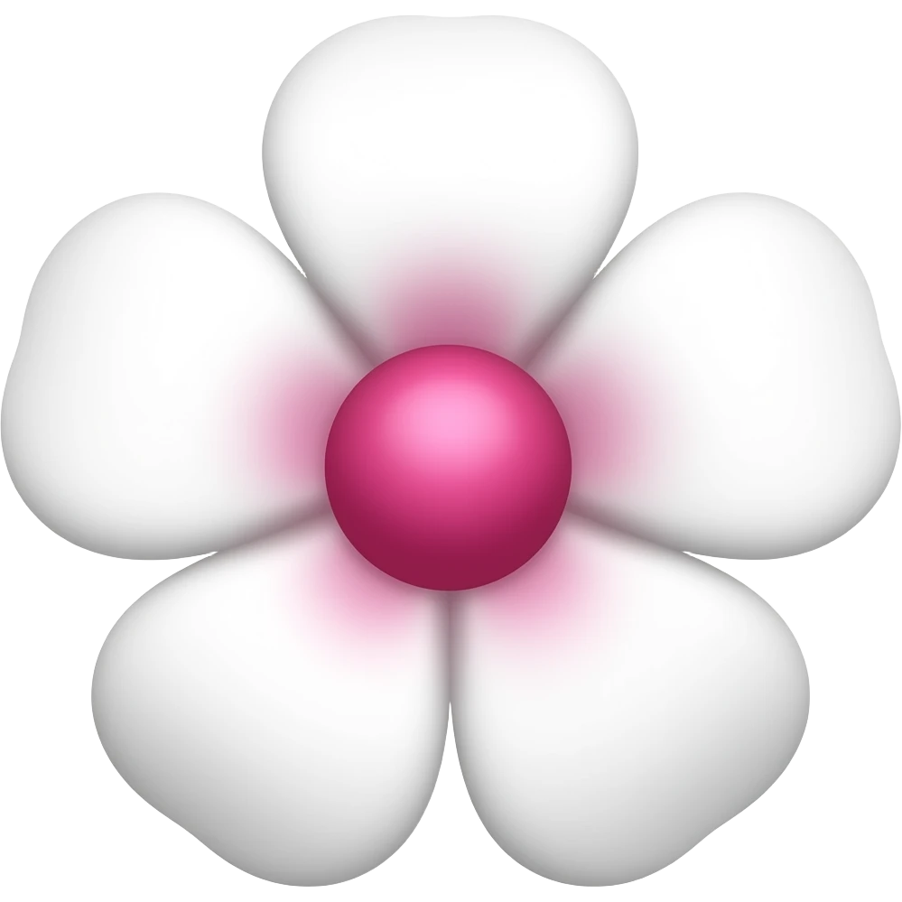 flower emoji with white petals and pink center emoji