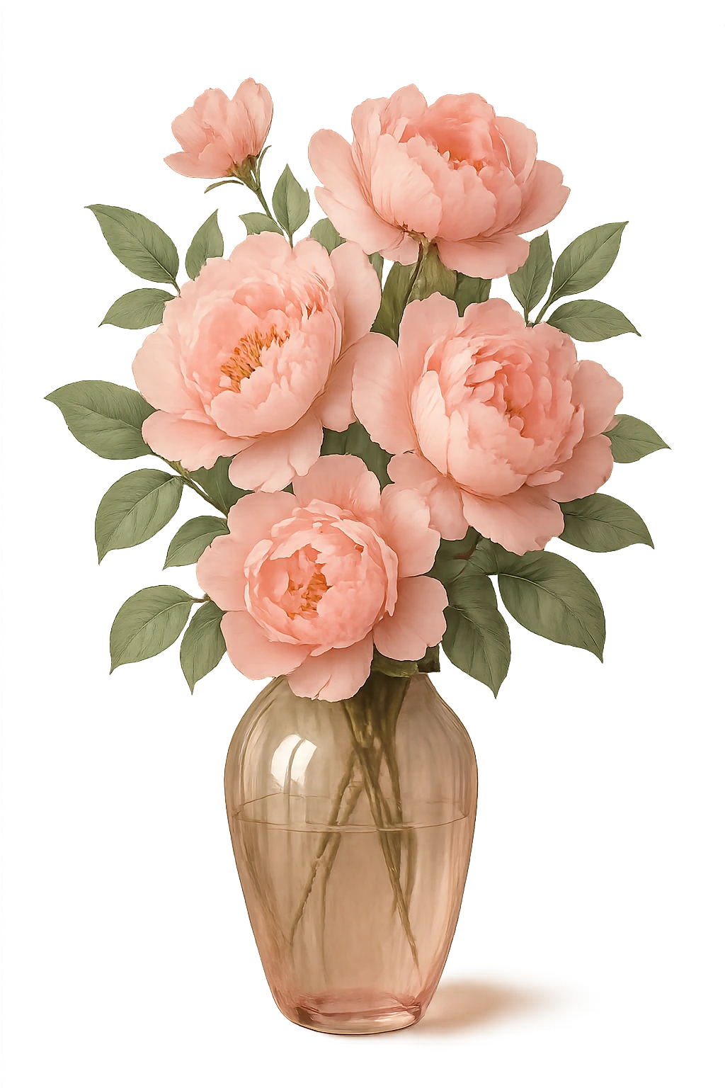 pink flower vase, elegant emoji