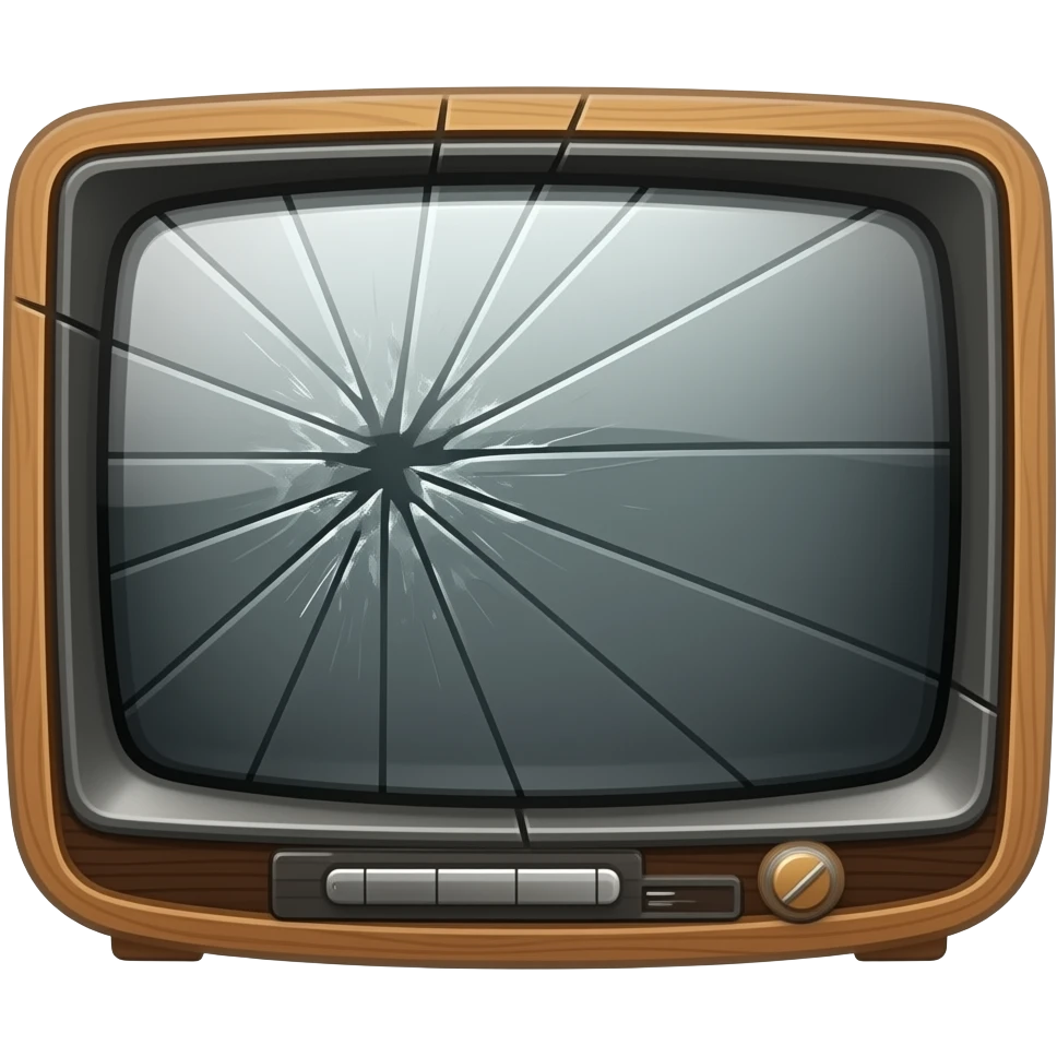 Broken tv emoji