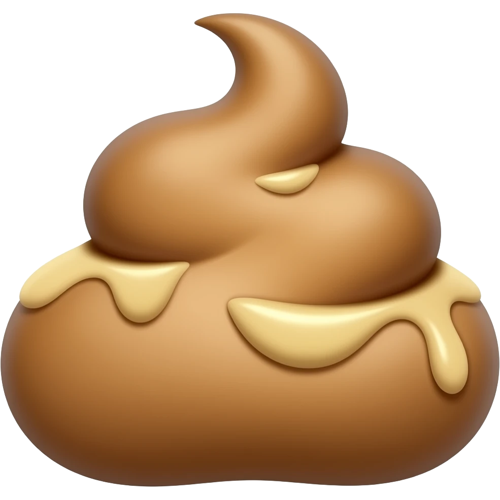 A ass with shit emoji