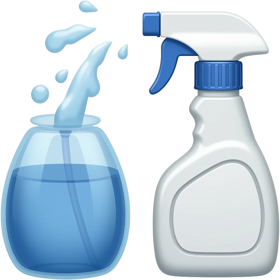 Spray bottle squirting water emoji