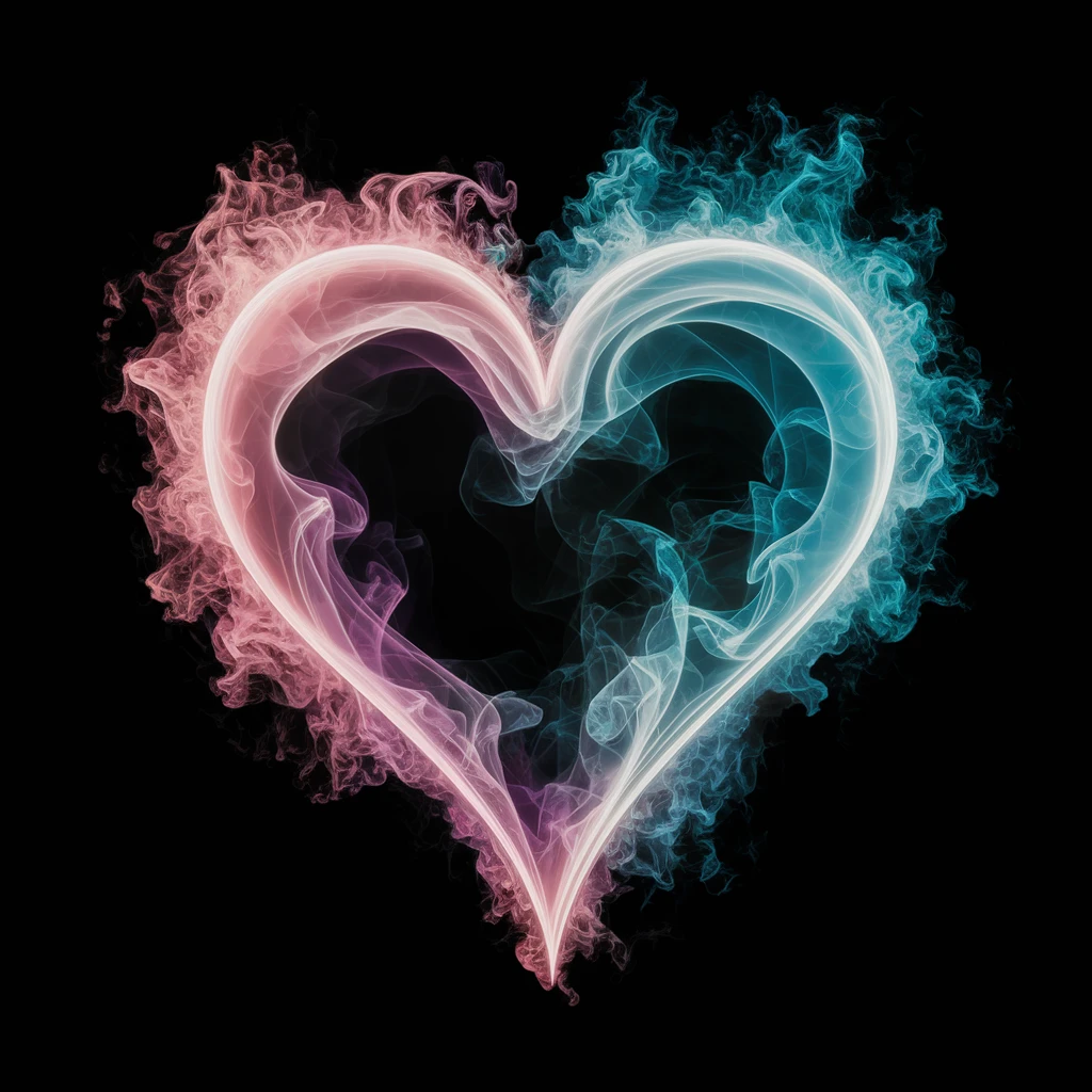 heart with a swirling pastel mist emoji