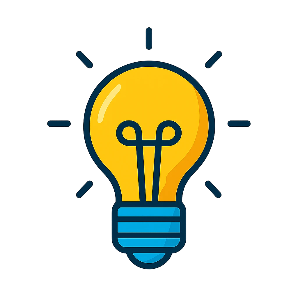 glowing lightbulb representing an idea color outline icon style emoji