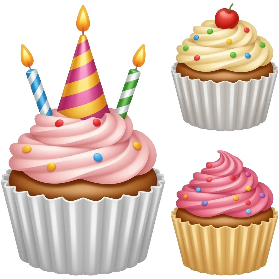 Birthday cupcakes emoji