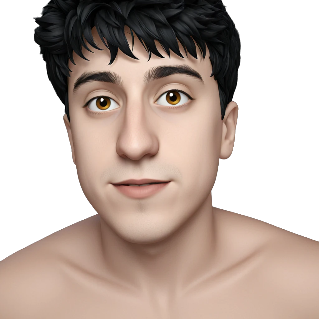 smiling boy with black hair emoji