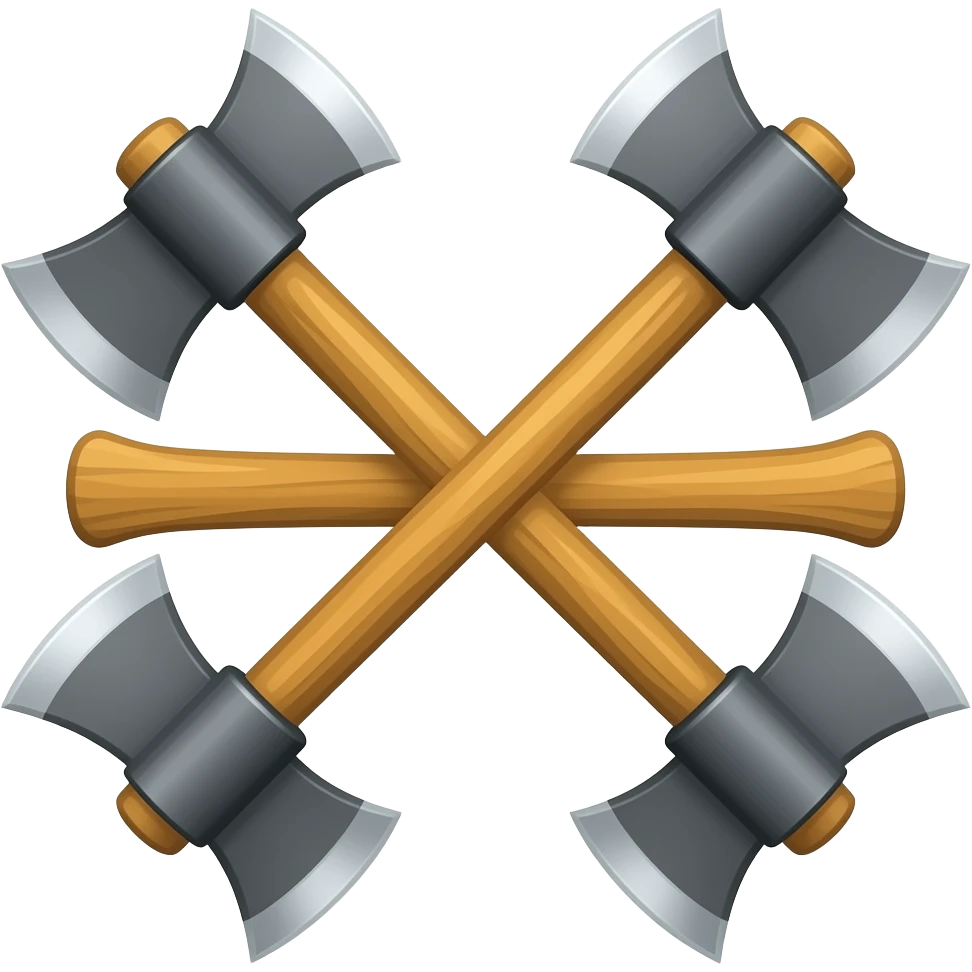 divine stylish cross of axes like pharsha of parshuram cross of pharsha emoji