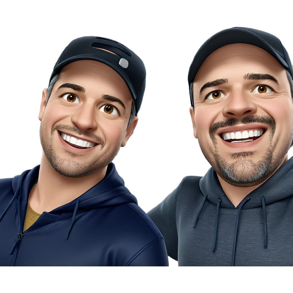 two boys smiling together emoji