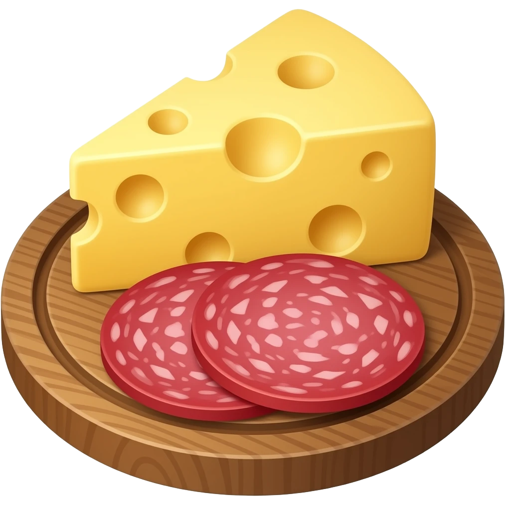 TABUA COM QUEIJO E SALAME emoji
