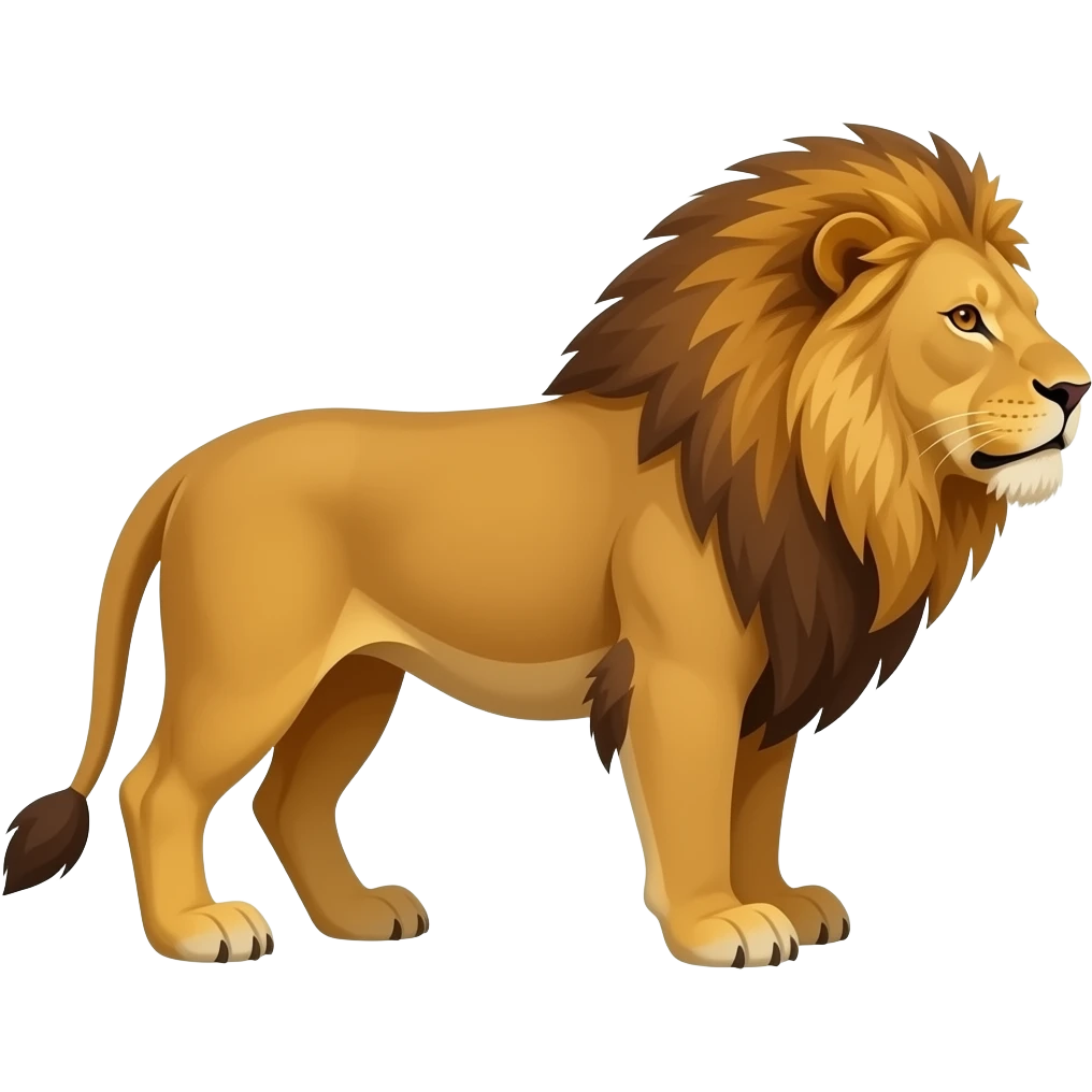 Simha Lion emoji full lion facing right side emoji