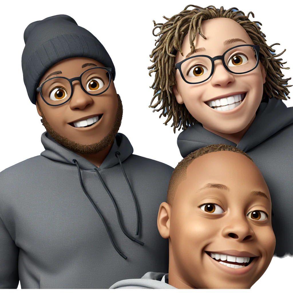 boys with glasses and smiles emoji