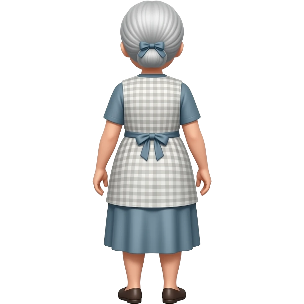 una abuela de espalda cuerpo entero emoji