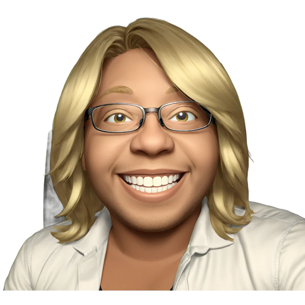 blonde boy with glasses smiling emoji
