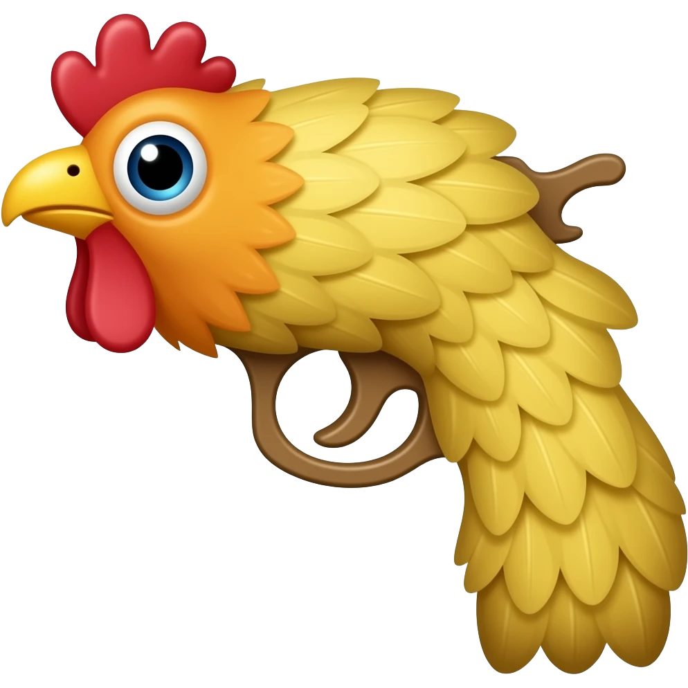 Chicken gun emoji
