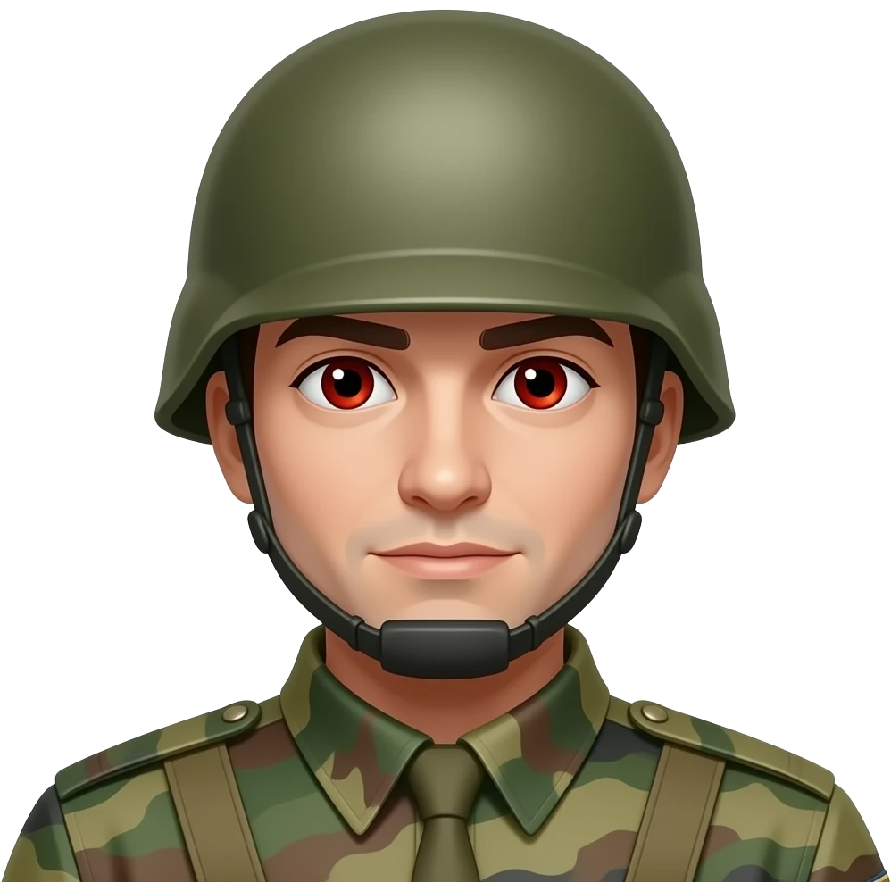 red eye soldier emoji