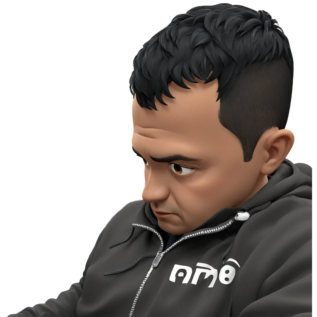 boy with black hair indoors emoji