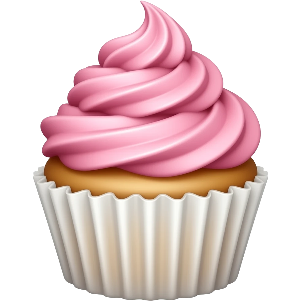 Cupcake with pink icing emoji