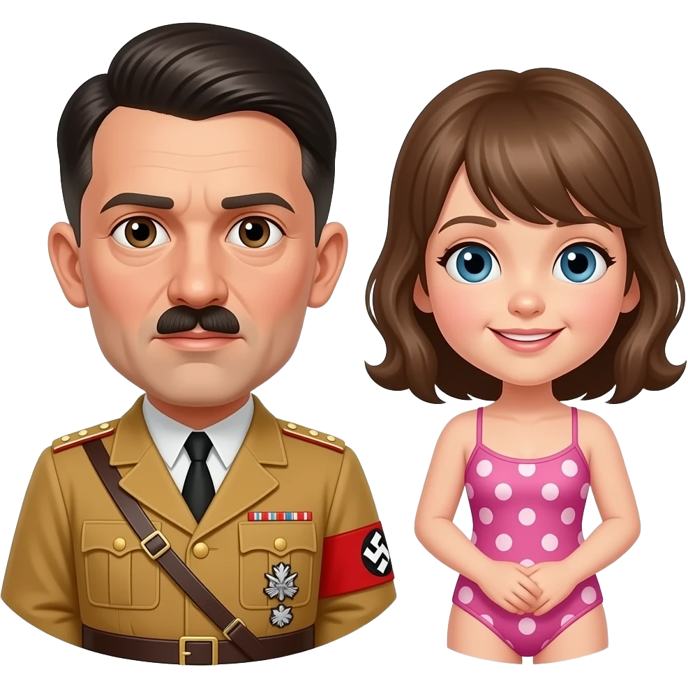 Hitler avec un fille en maillot de bain emoji