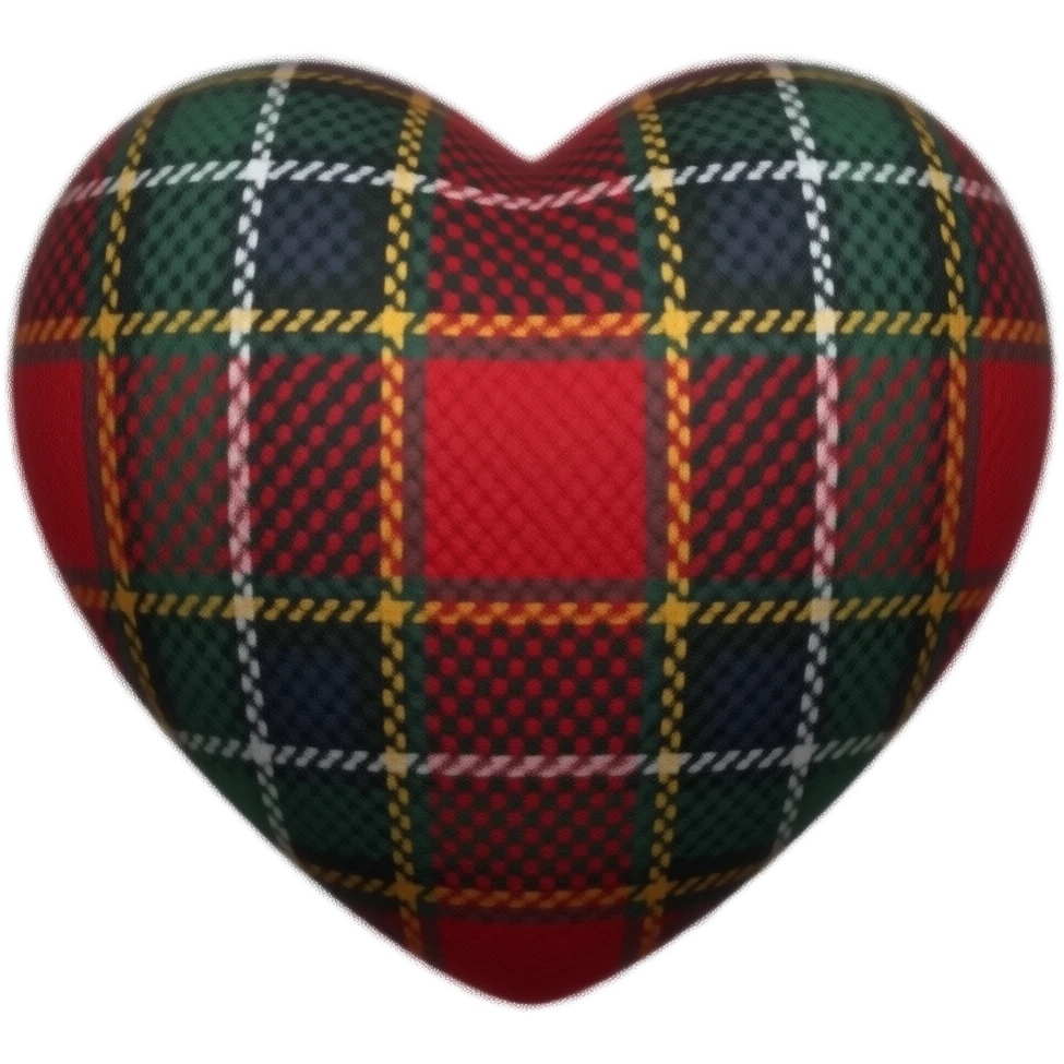 SMALL TARTAN PLAID HEART emoji