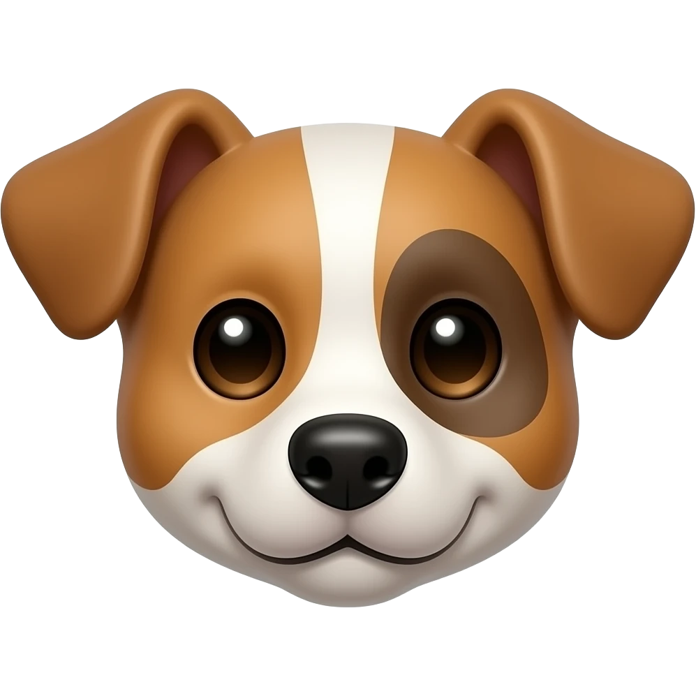 cute brown dog face emoji