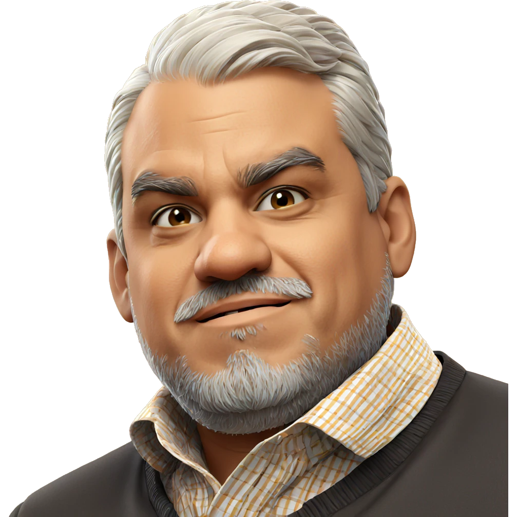 old man with beard portrait emoji