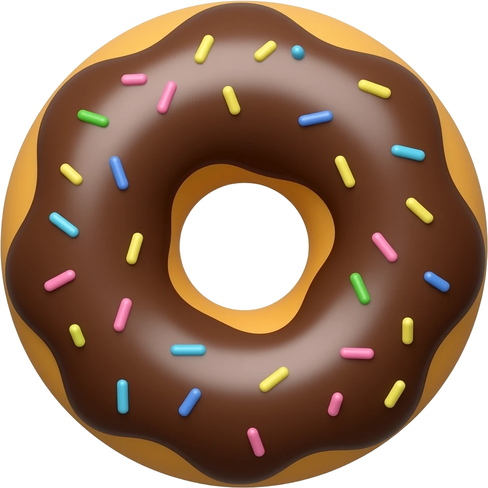 brown plain donut emoji