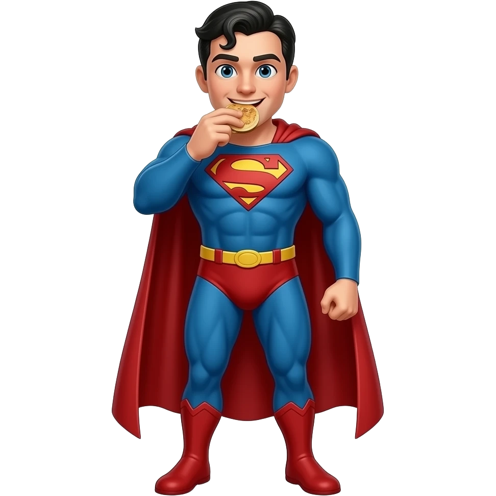 superhero eating emoji