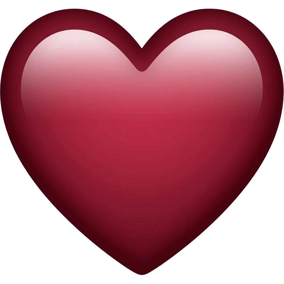 Maroon colour heart emoji
