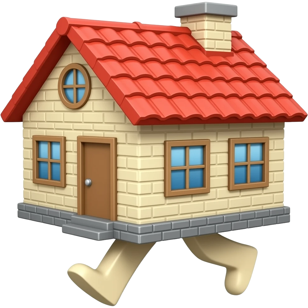 Walking house emoji