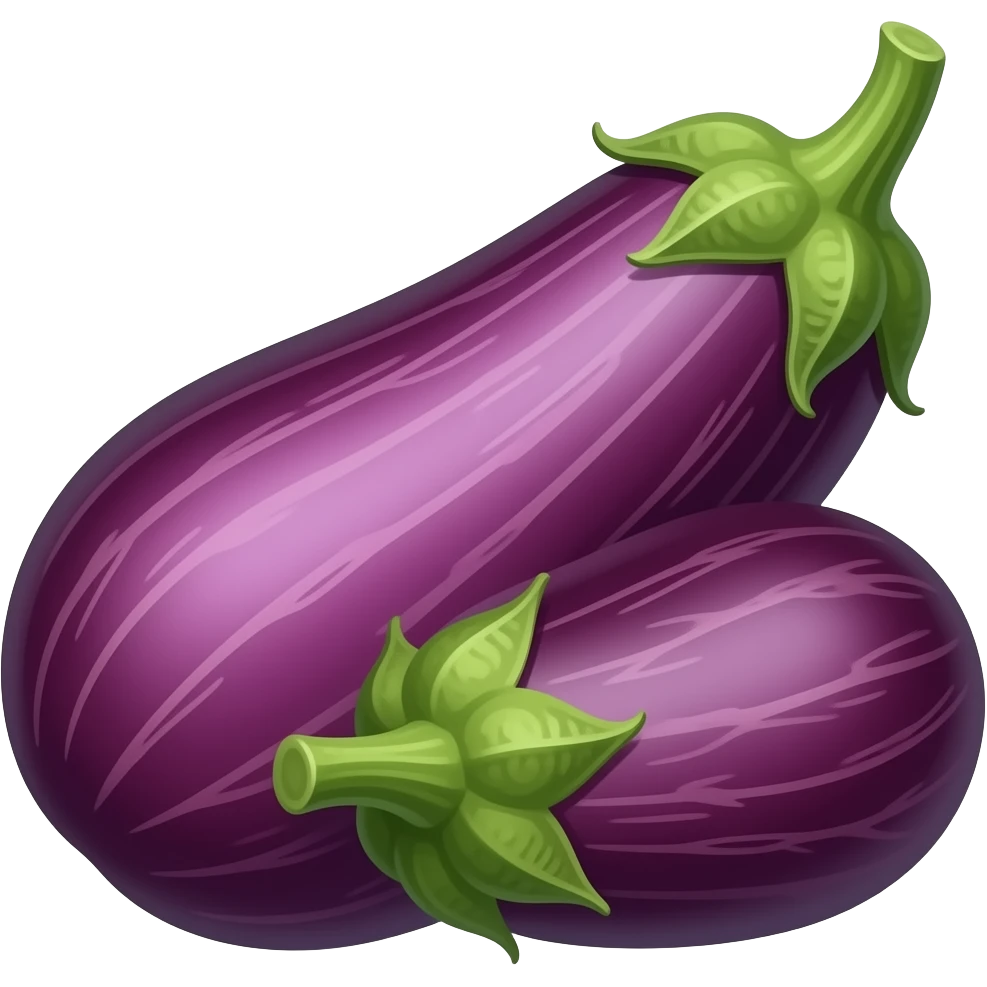 Erstelle ein Emoji von einer Aubergine mit Vainen an der haut der Aubergine, keine Streifen, es sollen pulsierende Adern oder Venen zu sehen sein emoji