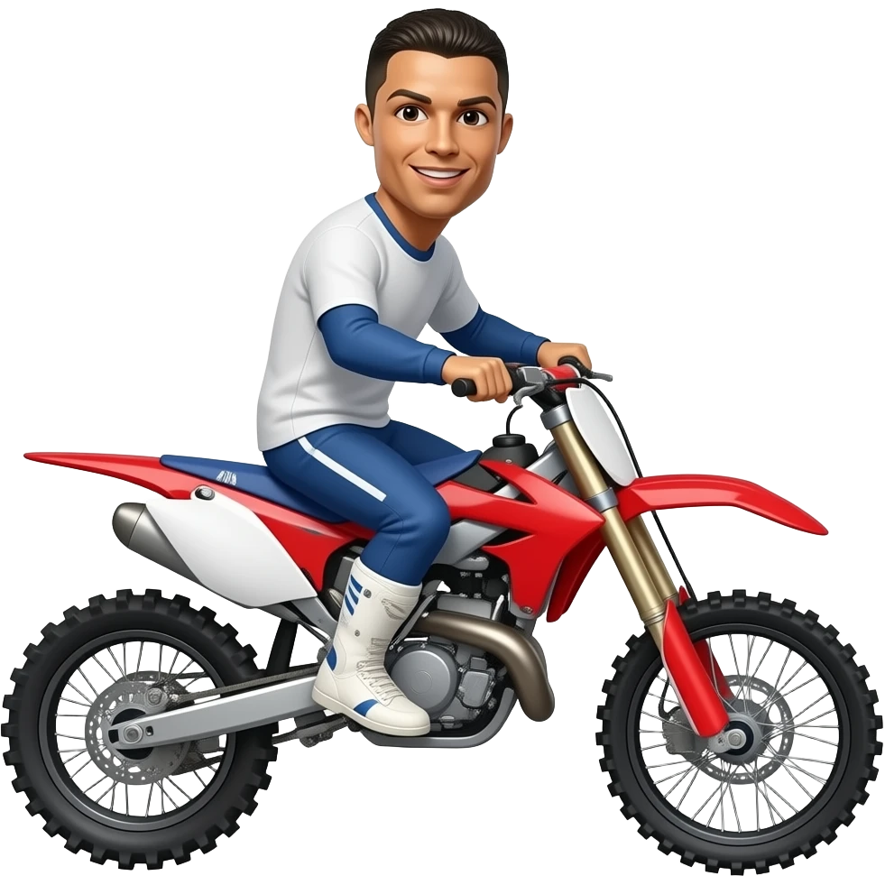 ronaldo sur une moto cross emoji