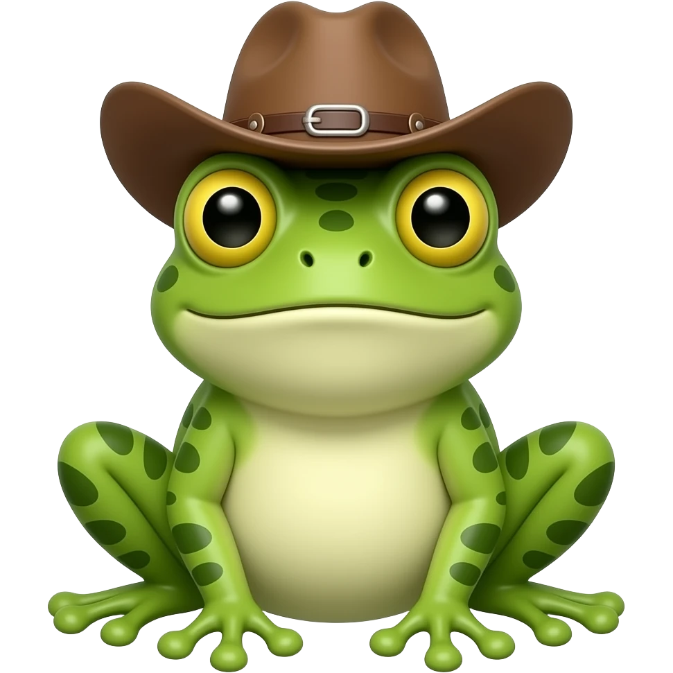 frog in Cowboy Hats emoji