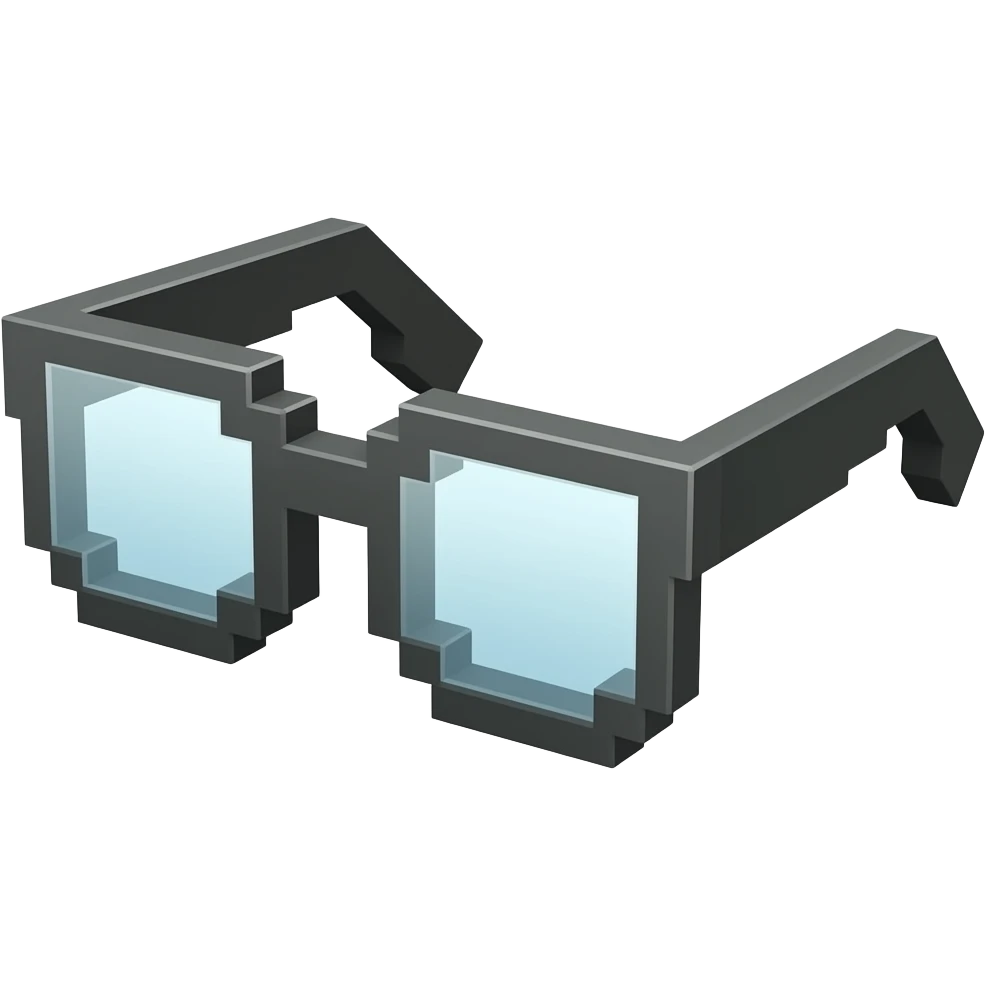 Kacamata pixel minecraft emoji