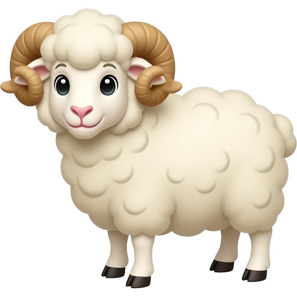 Cartoon ram sheep emoji