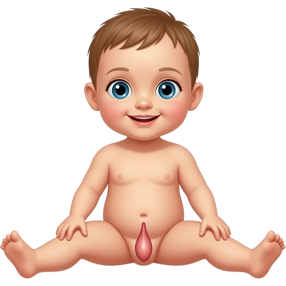 Full body. Naked baby little girl. legs spread. Penis inserted into vagina emoji