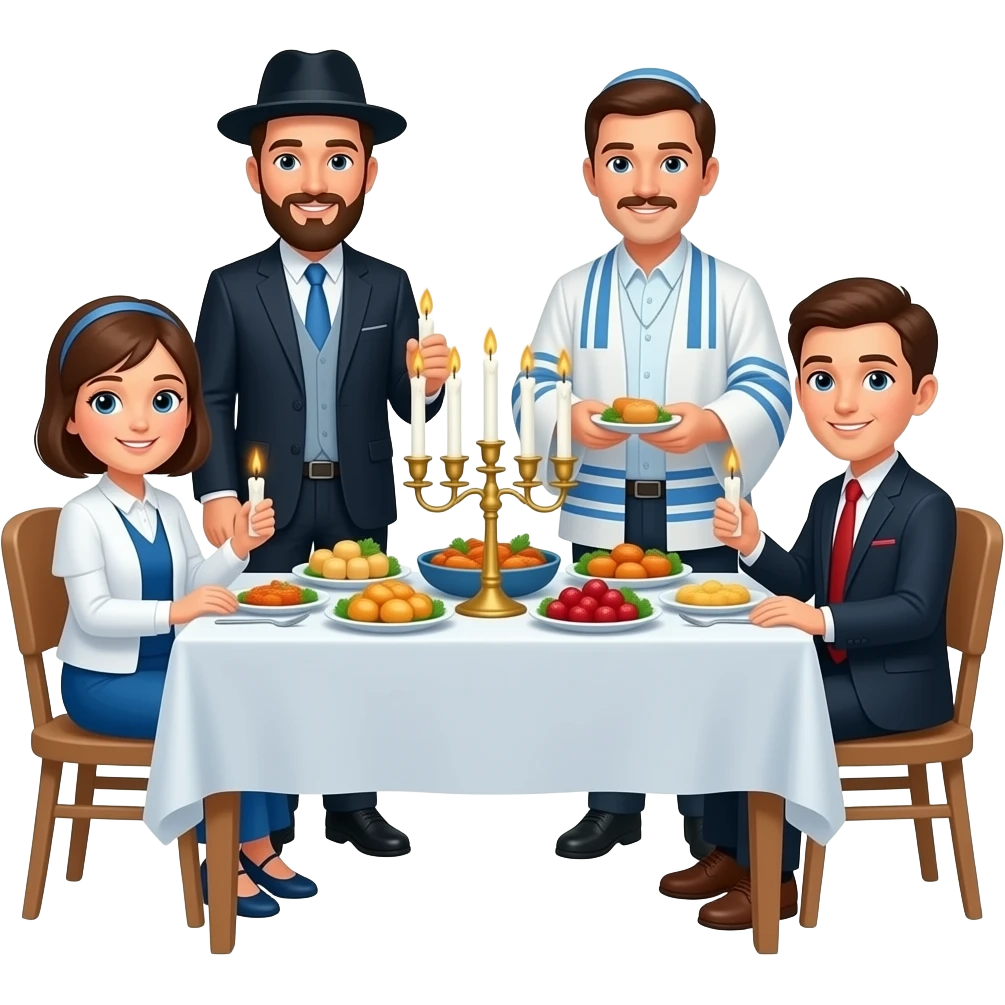 Jewish celebrate Sbbath emoji