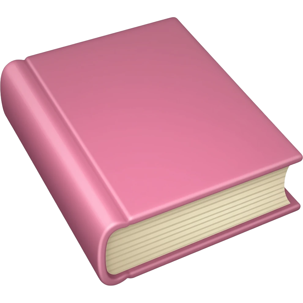 Pink book emoji