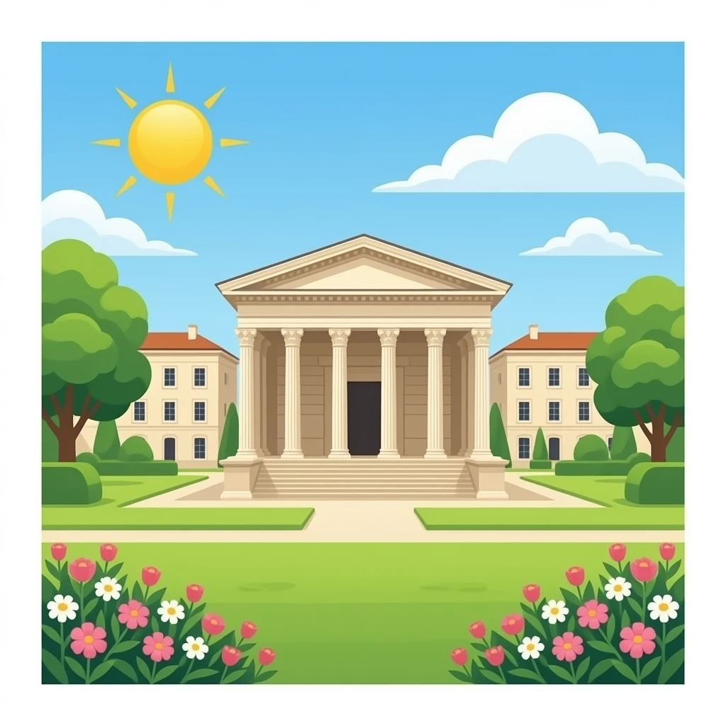 La Maison Carrée romantic paysage emoji