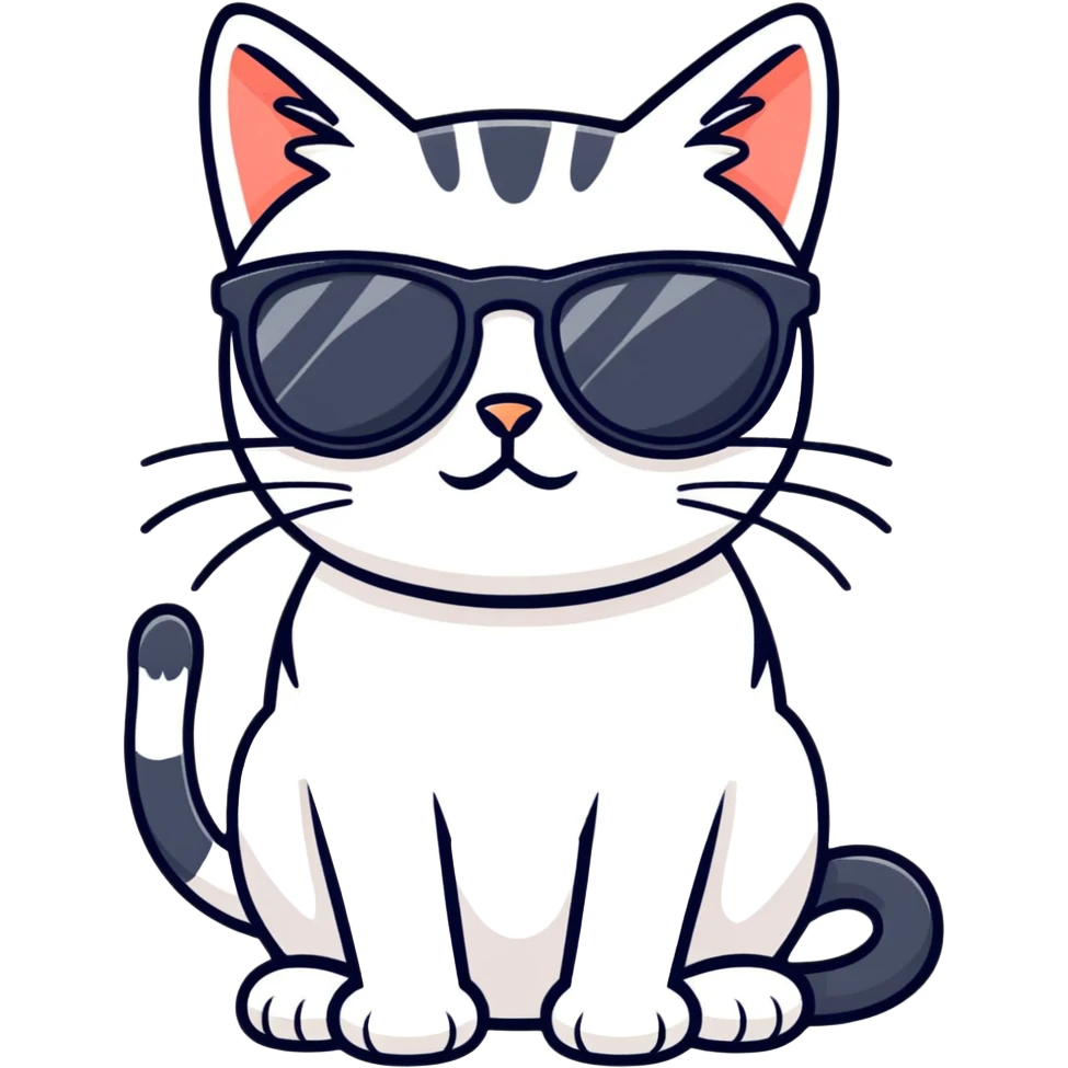 Cat with sunglasses emoji