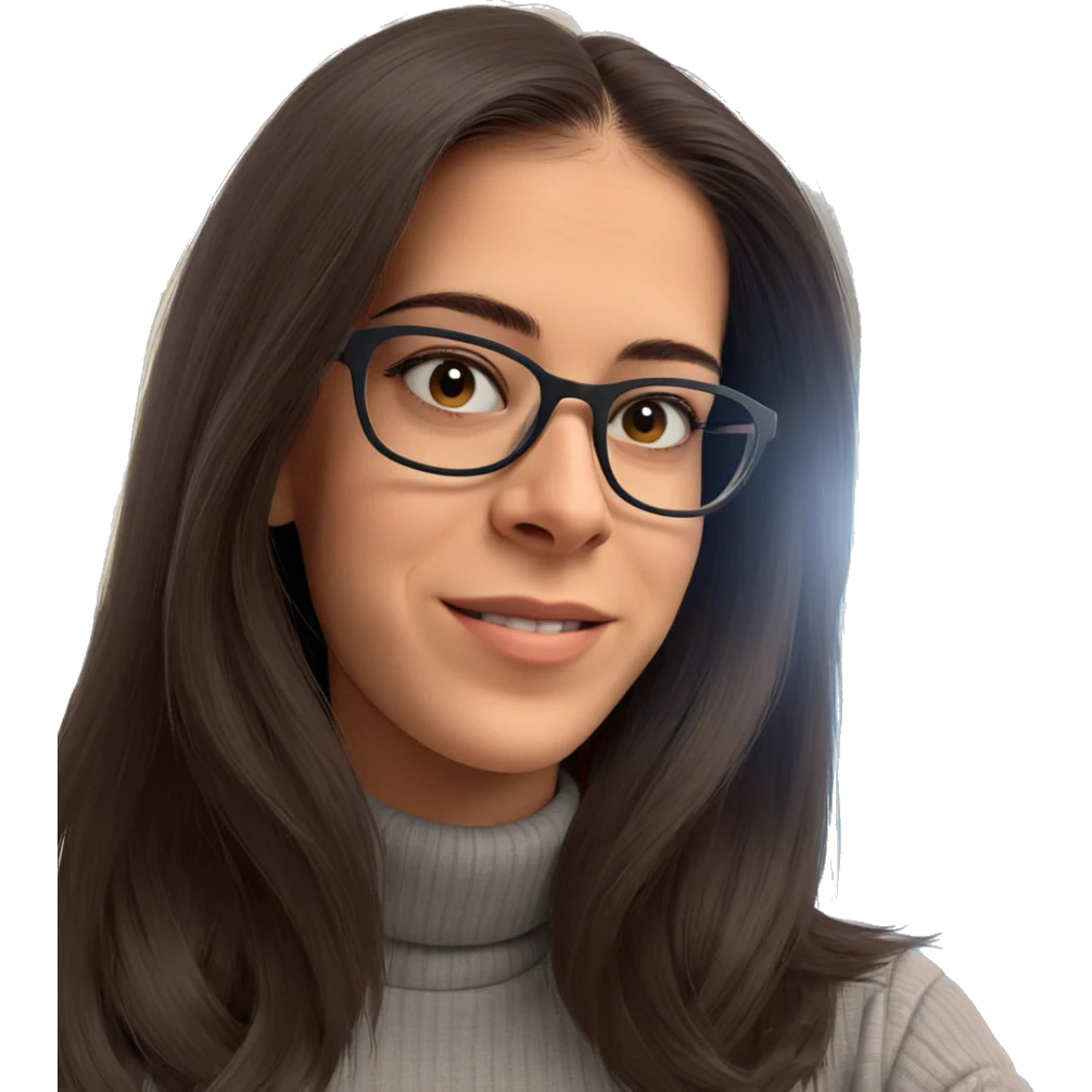 smiling girl in turtleneck sweater emoji