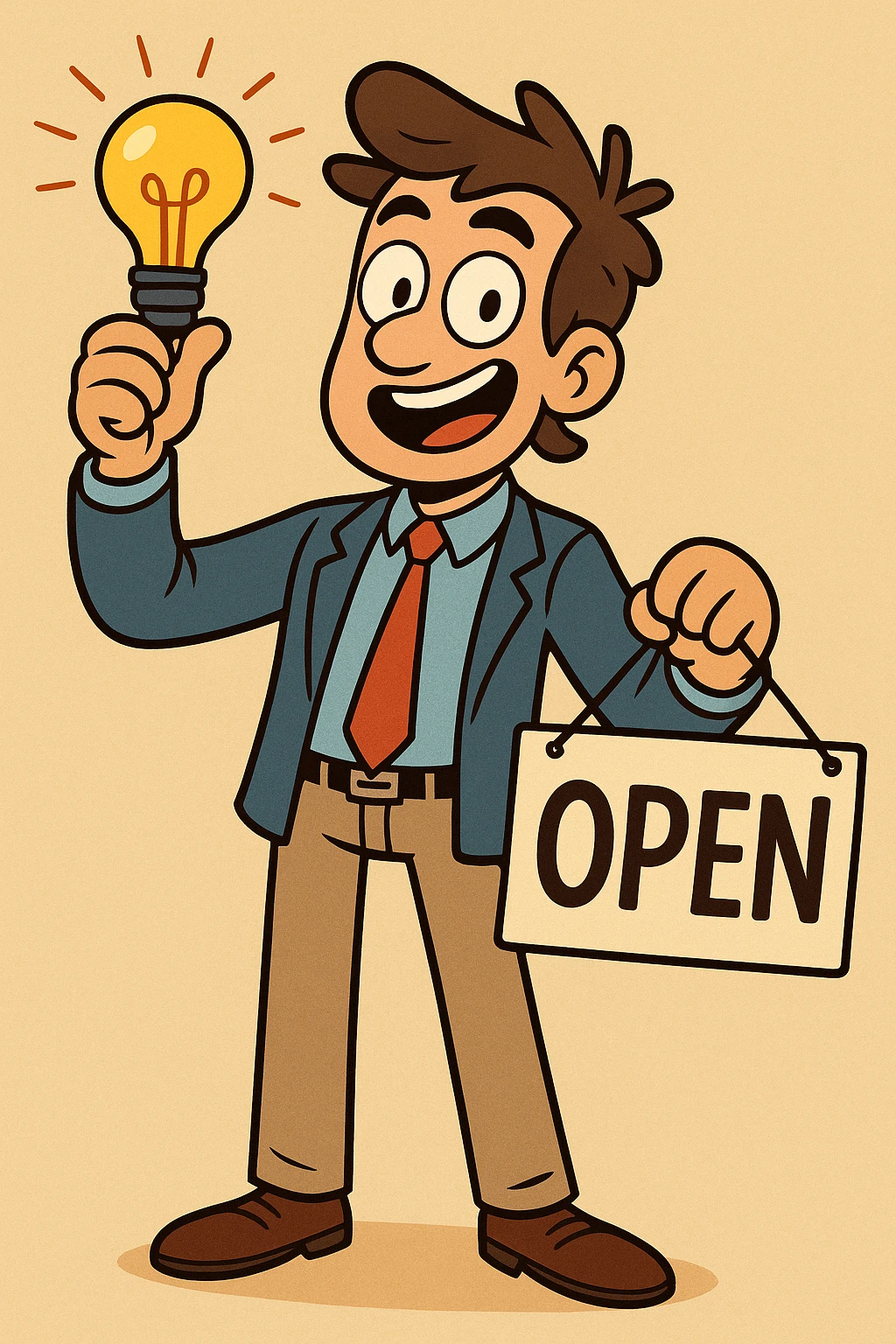 business owner, creative, innovative, dynamic style, vibrant and energetic illustration emoji