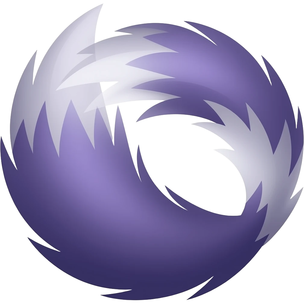 Purple wolf tail emoji
