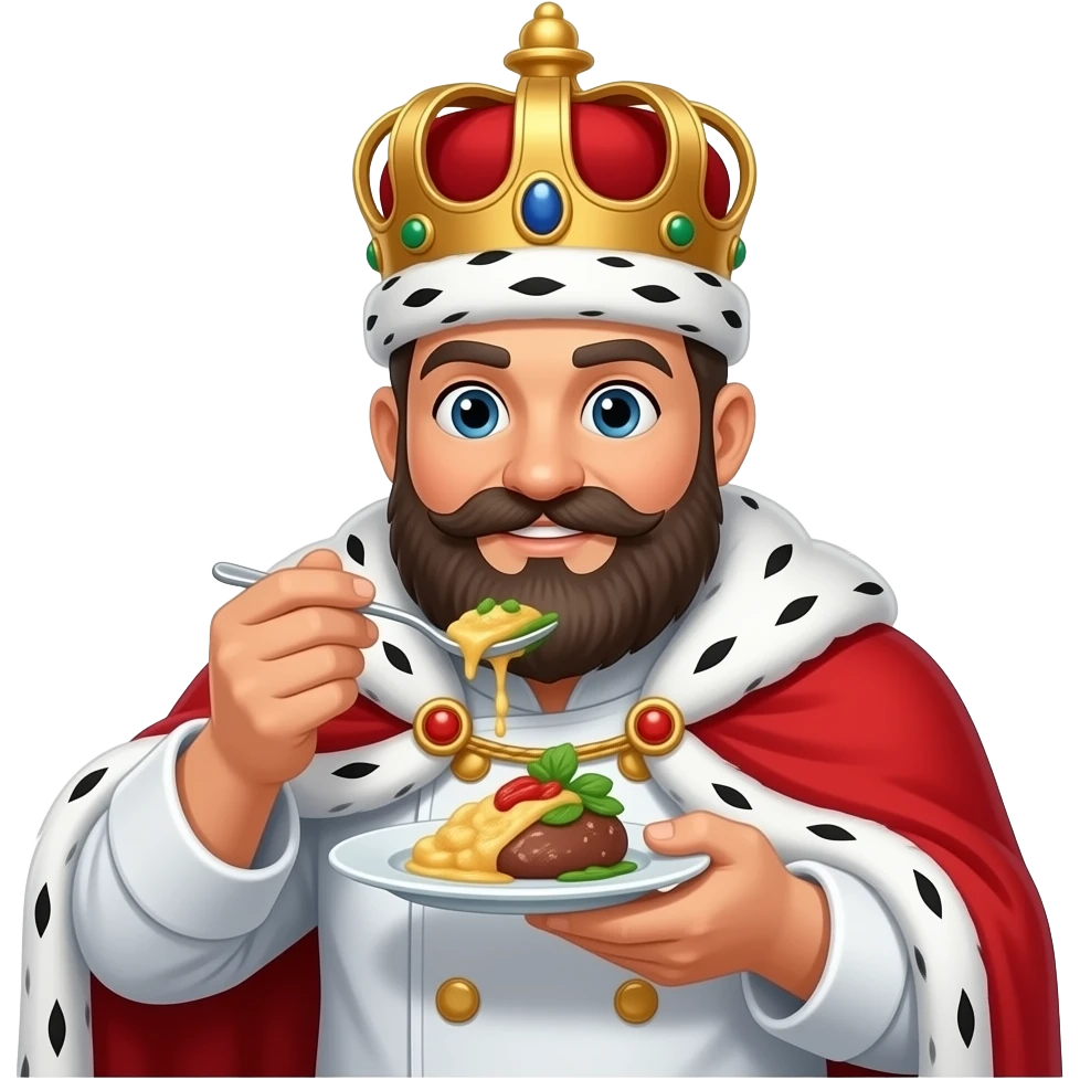 Hola. Soy. Susmajestad. El rey.   El. No tiene.  Varba. El.    Solo. Probaba. La. Comida. De. Shef. Yoryi emoji