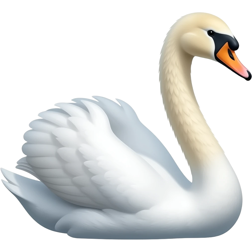 Right side facing swan emoji emoji