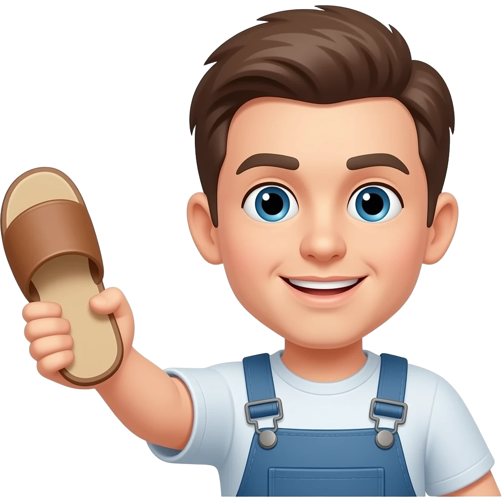 An emoji throwing a slipper emoji