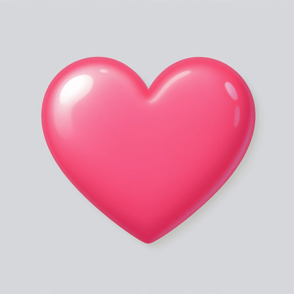 cute and shiny heart emoji, no background emoji