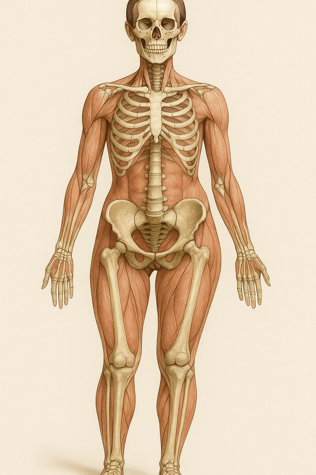 Donna vista anatomicamente con fianchi asimmetrici emoji