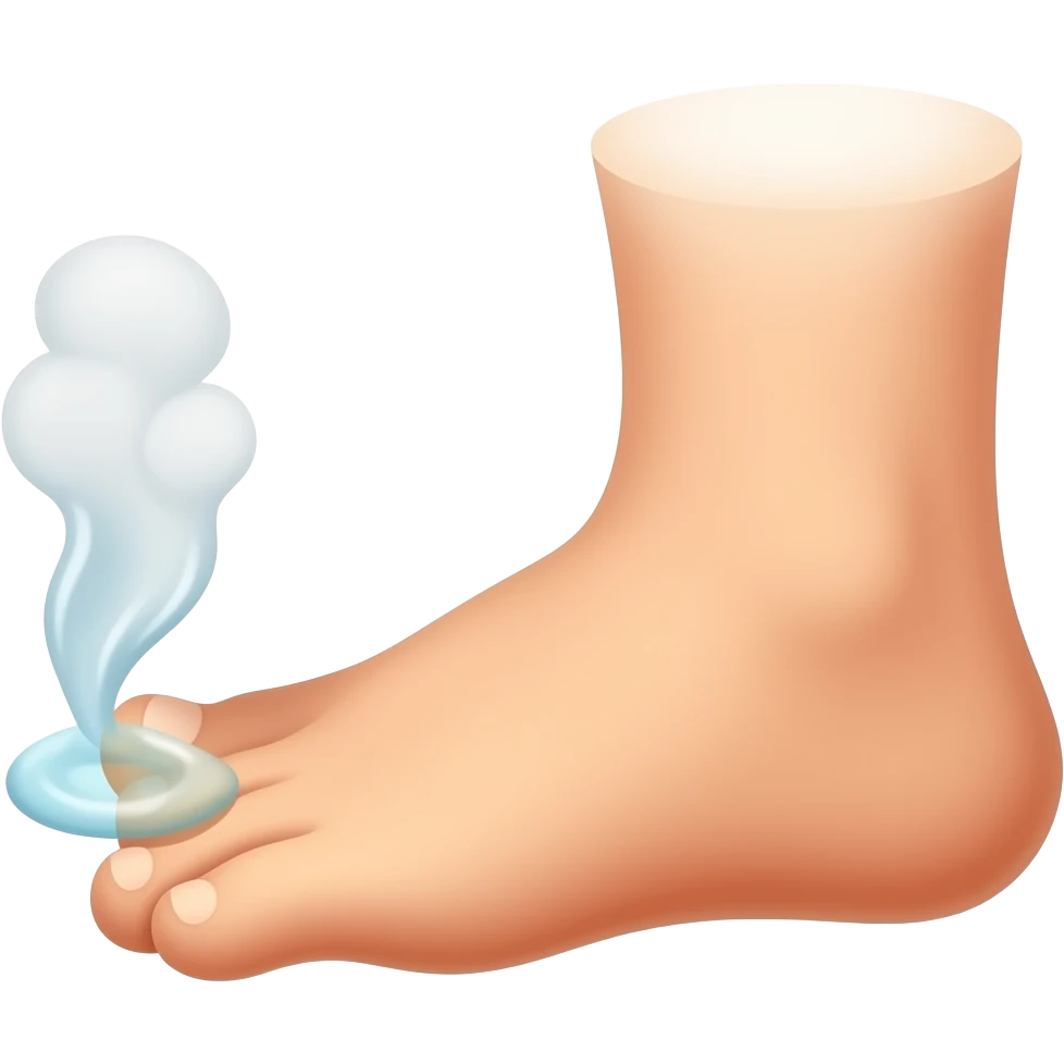 Smelling foot but only show foot emoji