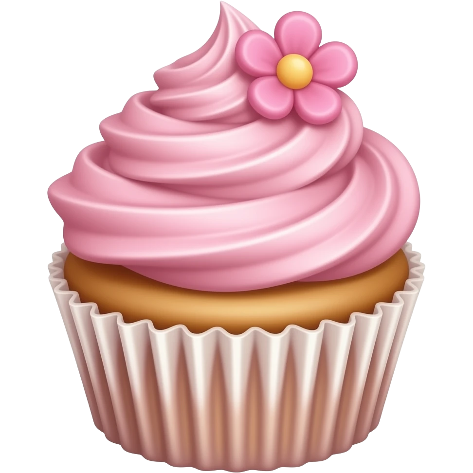 Cupcake with pink icing emoji